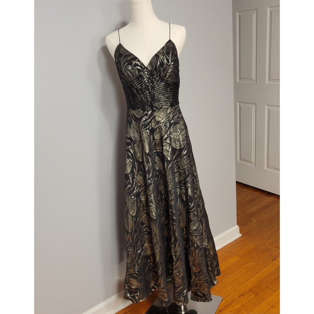 Ralph Lauren Purple Label Henri Floral Jacquard Cocktail Dress Size‎ 0 $3390